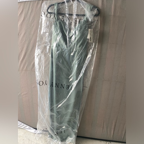 JENNY YOO SAWYER BRIDESMAID GOWN EUCALYPTUS Size 4 - Picture 5 of 8